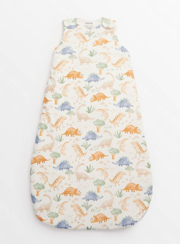 Cream Dinosaur Print 2.5 Tog Sleeping Bag 18-24 months